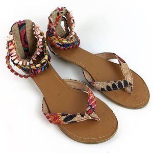 Ziggies Beaded Sandals Size 6
